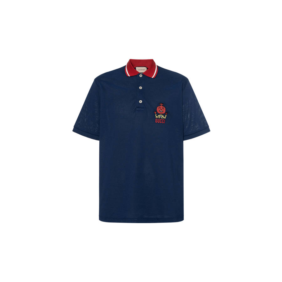 GUCCI SS22 Polo Shirt Men's Dark Blue