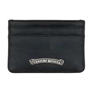Chrome Hearts Cow Leather Card Holder Unisex Black