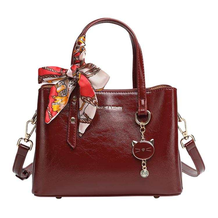 PAYOT Synthetic Leather Handbag Regular Women's Burgundy