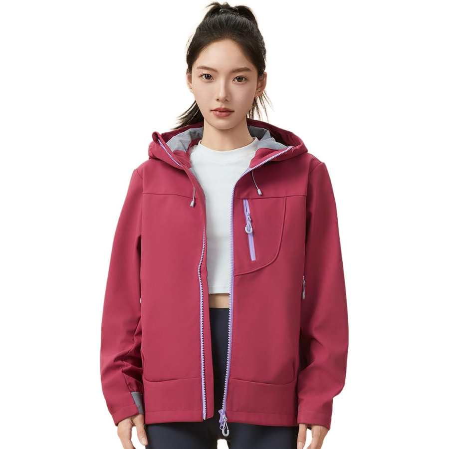 361° Jackets Women's Deeply In Love Red Hooded Moderate Other