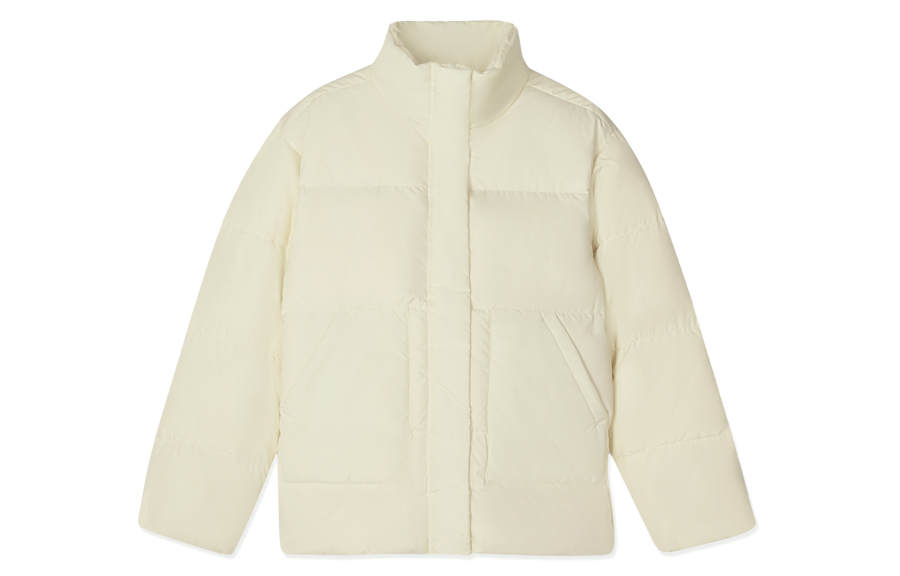 Levis Winter Warmth Down Jackets Women's Ivory Stand Collar