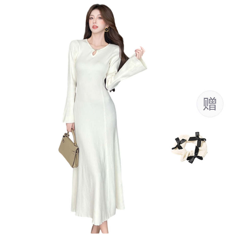 CPAURA Knit Long Skirts Women's Moderate Long Knitted Skirt