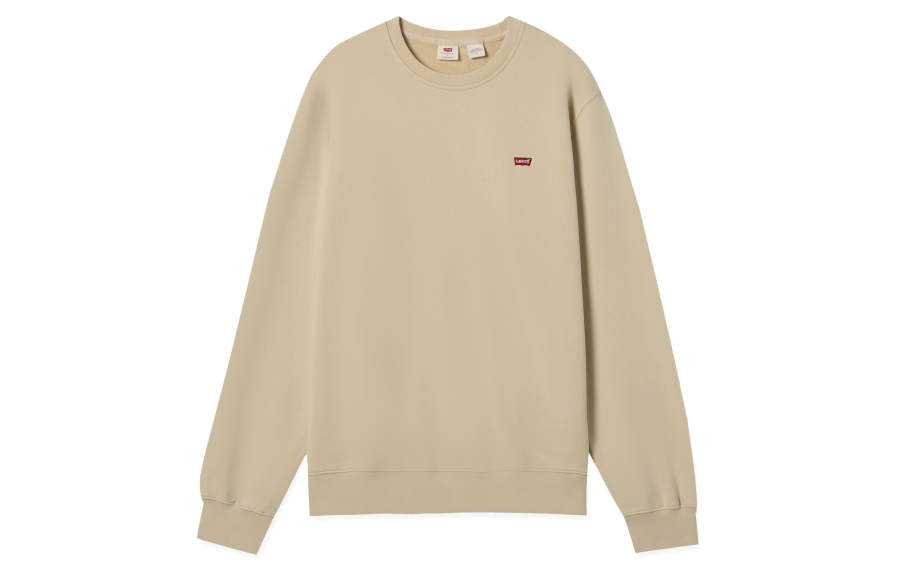 Levis Levis Sweatshirts Unisex Khaki Crew Neck Moderate