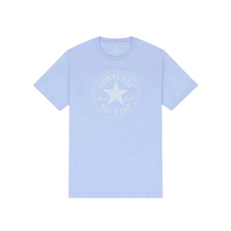 Converse Converse T Shirts Unisex Blue Crew Neck Moderate