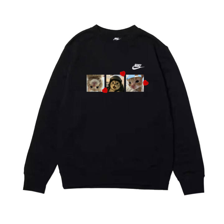 Nike Nike Sweatshirts Unisex Black Crew Neck Moderate Regular