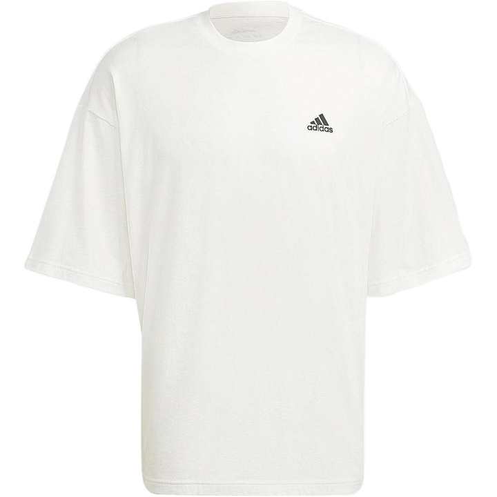 Adidas Adidas T Shirts Men's White Crew Neck Moderate Straight Fit