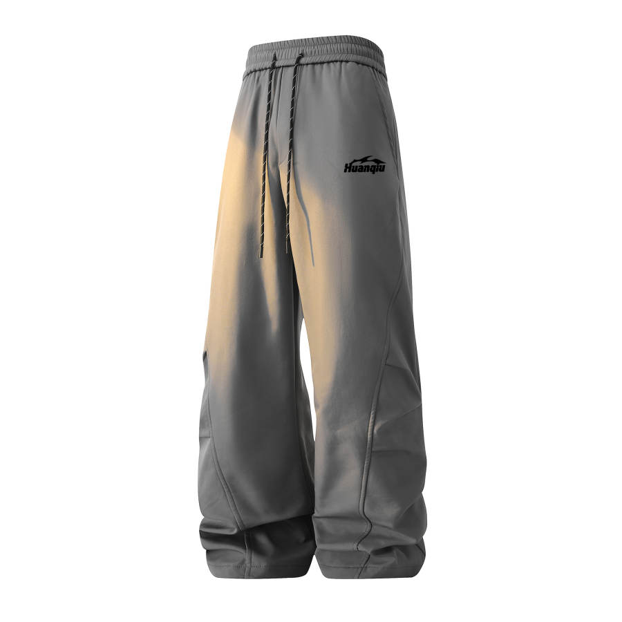 HUANQIU Cargo Pants Unisex Thickened And Fleece Lined