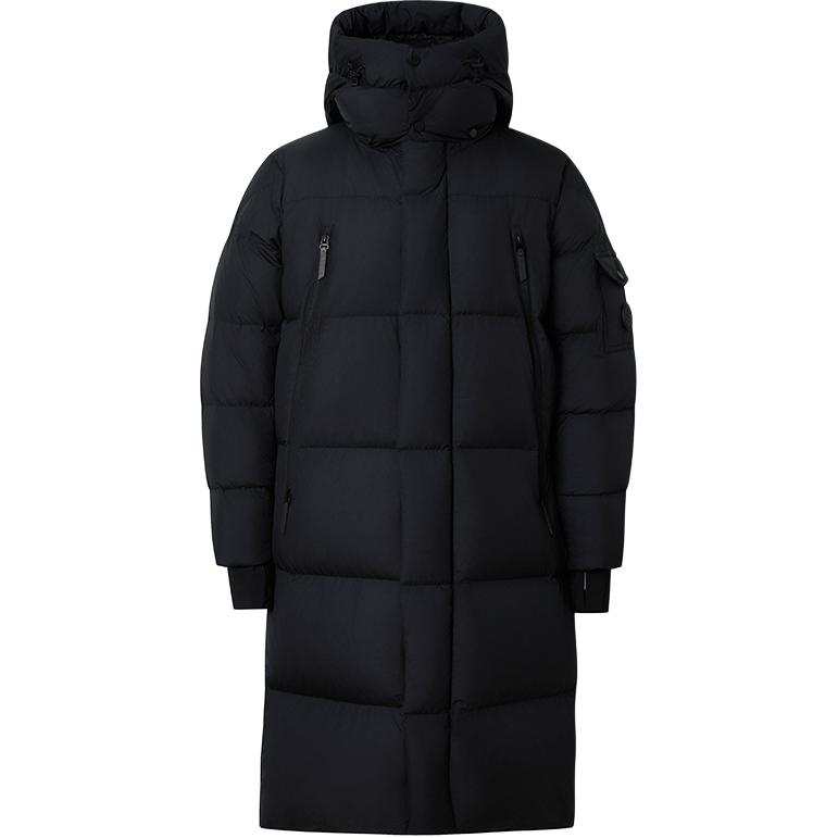 YALU Down Jackets Unisex Detachable Hood Thickened