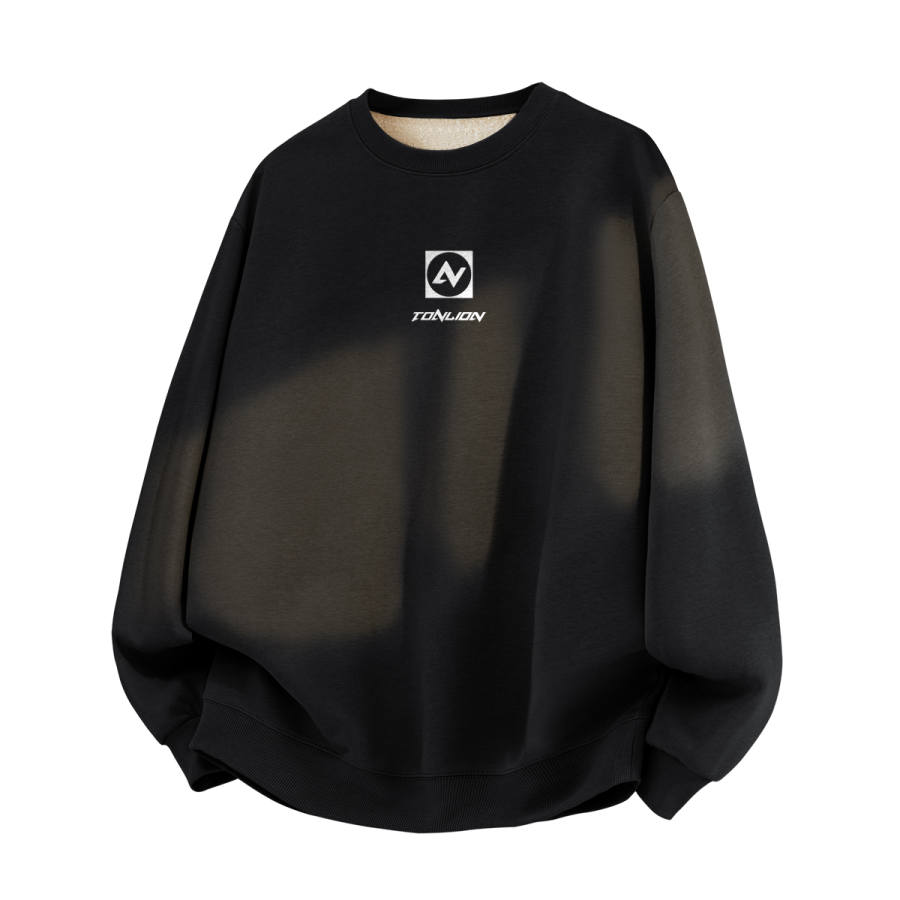 Tonlion Sweatshirts Unisex Crew Neck Thickened Heavyweight