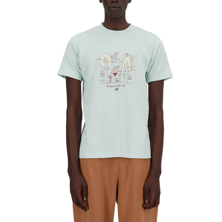 New Balance New Balance T Shirts Men's Earth Gray Crew Neck