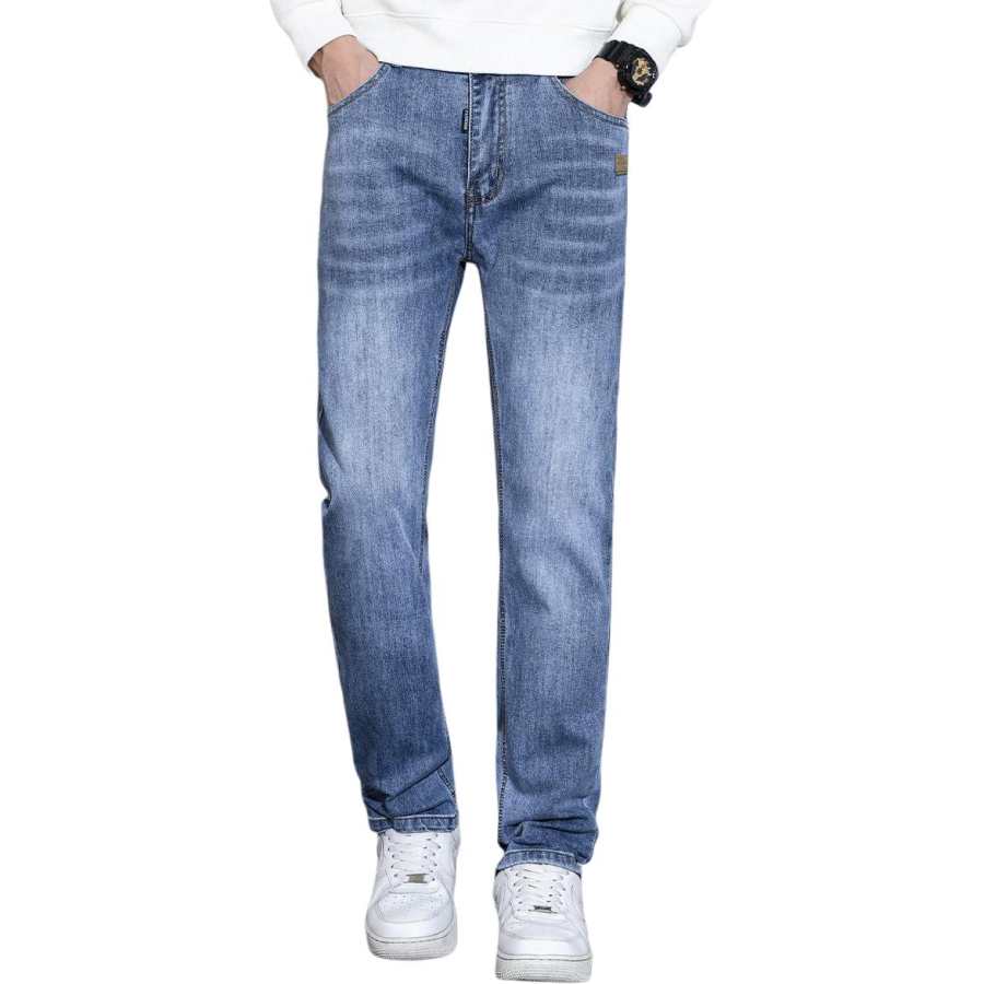 BALENO Jeans Men's Blue Moderate Straight Fit Pants