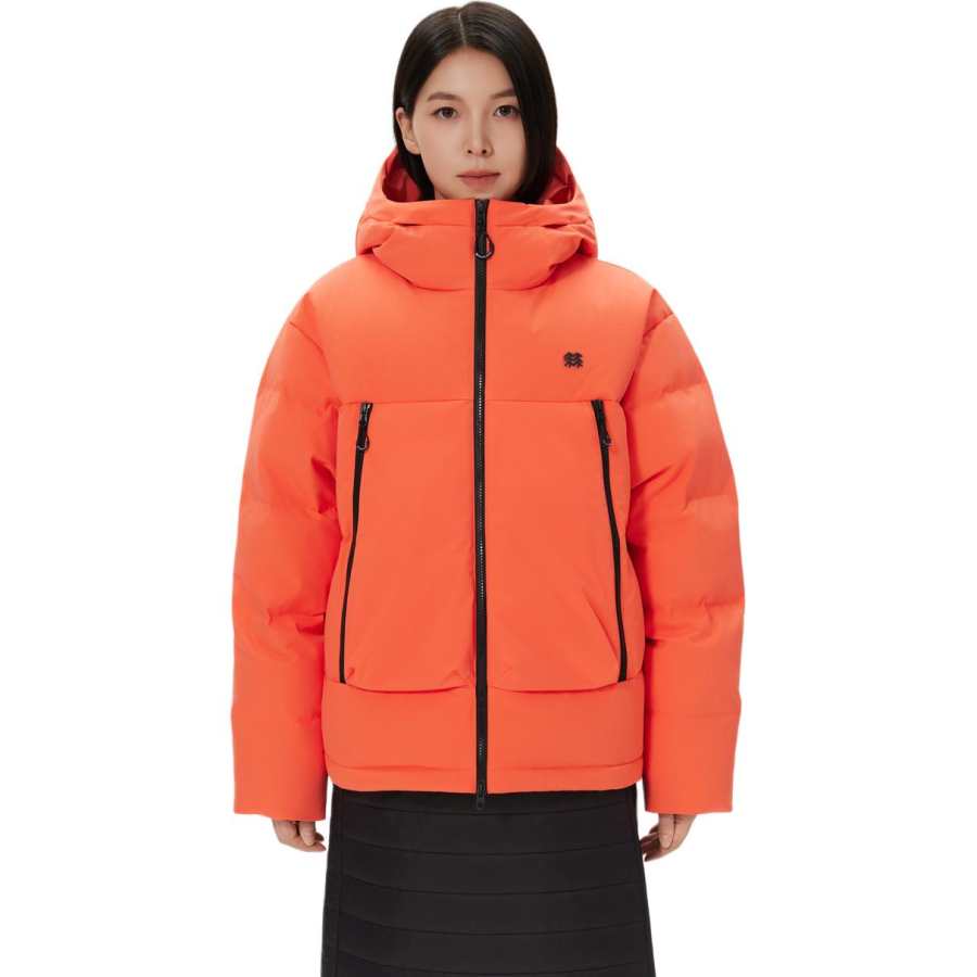KOLON SPORT Down Jackets Unisex Hooded Thickened Down Jacket