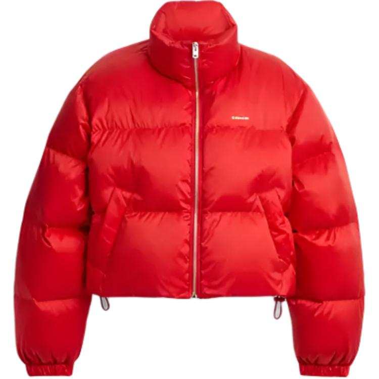 COACH COACH Down Jackets Women's Red Stand Collar Moderate