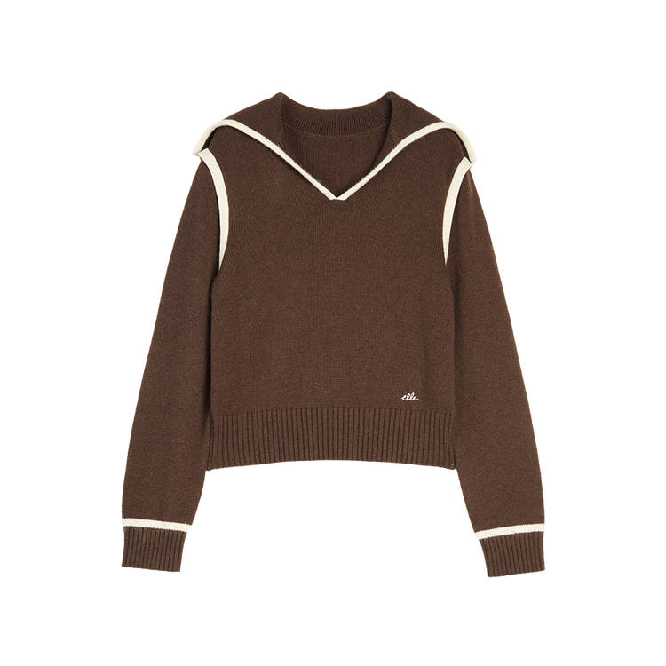 ELLE ELLE Sweaters Women's Lapel Moderate Other