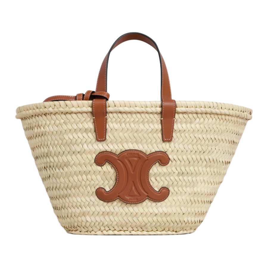 CELINE Palm Leaf Shoulder Bag, Crossbody Bag, Handbag Women's Tan