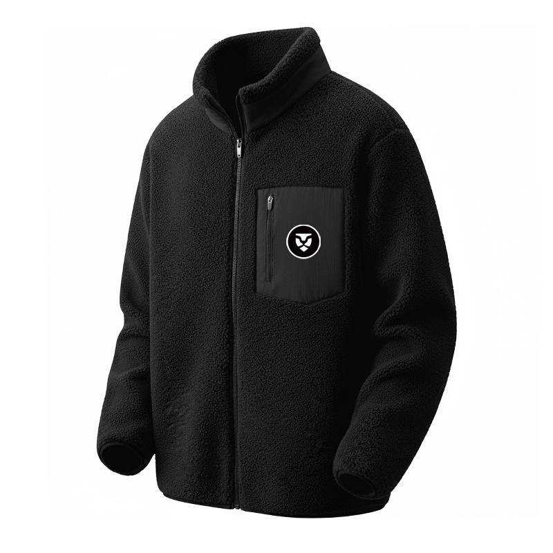Tonlion Jackets Unisex Stand Collar Fleece Lined Other