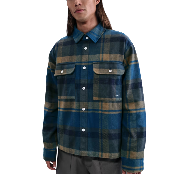 Nike Nike Shirts Men's Medium Olive/Blue Power/Seaweed/White Lapel Thickened Other