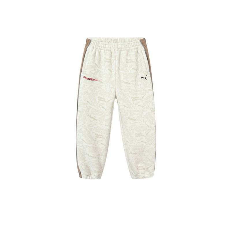 PUMA Knitted Sweatpants Sportstyle Fleece Lined Tights Thermal Loose Fit Kids'