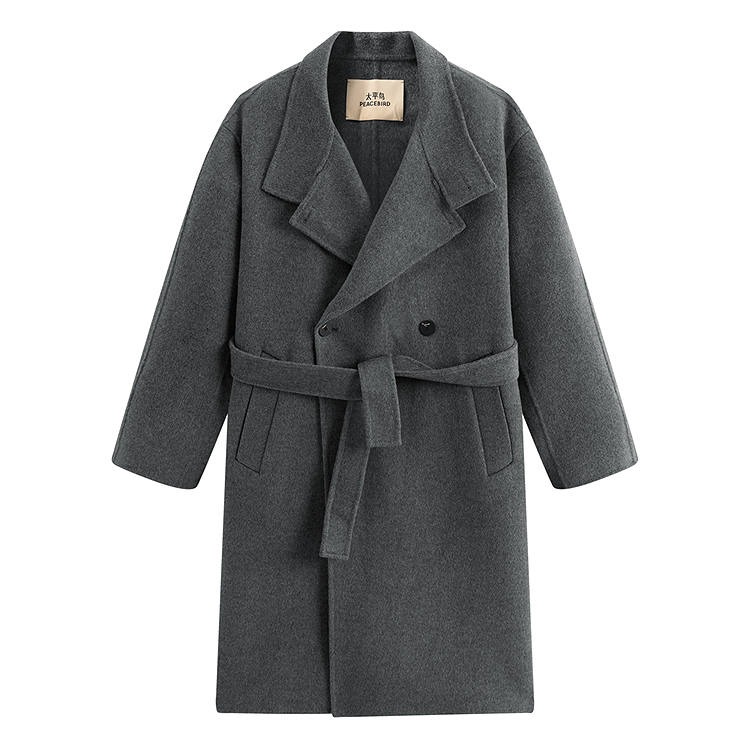 PEACEBIRD MEN Coats Men's Drill Lime 1 Suit Collar Moderate