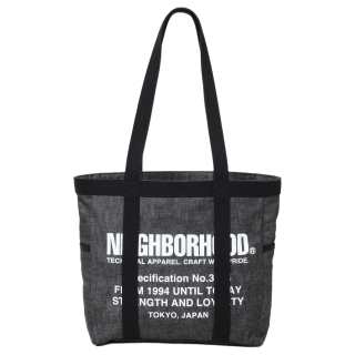 Neighborhood logo-print denim tote bag