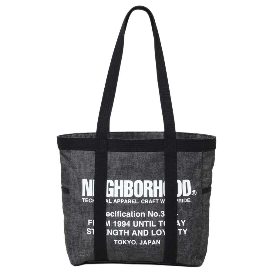 Neighborhood logo-print denim tote bag