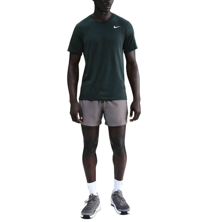 Nike Nike Dri Fit T Shirts Men's Seaweed/White Crew Neck Moderate