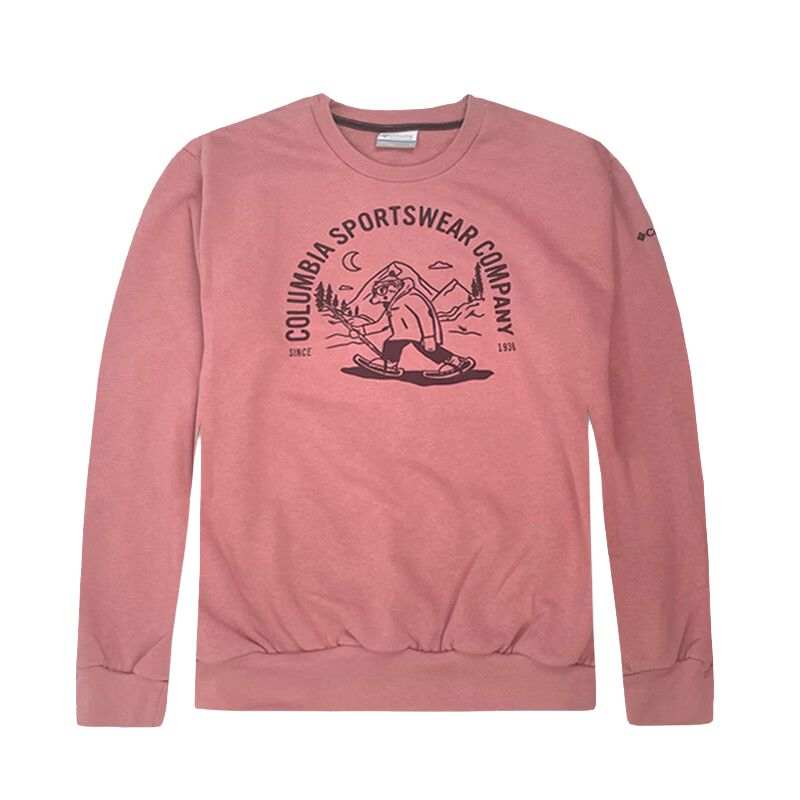Columbia Sweatshirts Women's Watermelon Pink Crew Neck Moderate Regular