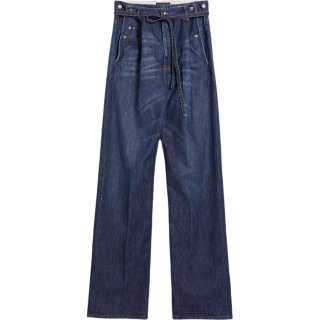 SportMax Jeans Women's Blue Moderate Wide Leg Pants