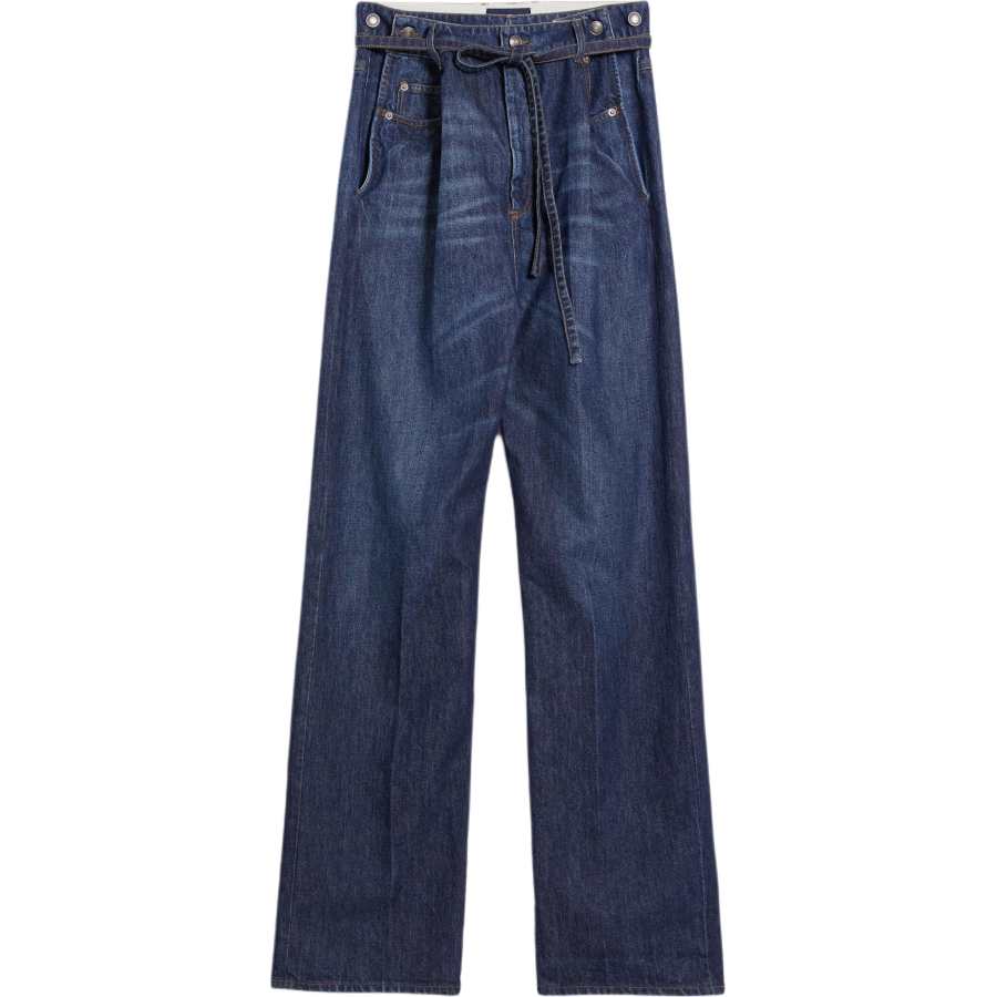 SportMax Jeans Women's Blue Moderate Wide Leg Pants