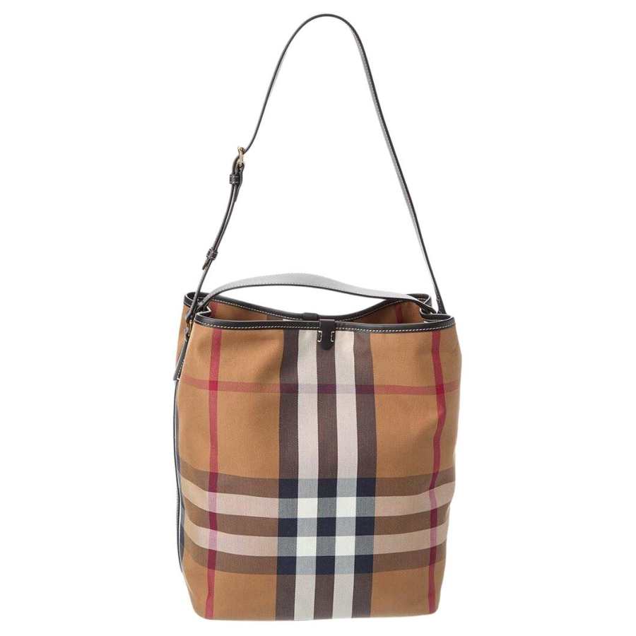 Burberry Fabric Bucket Bag, Shoulder Bag Women's Brown