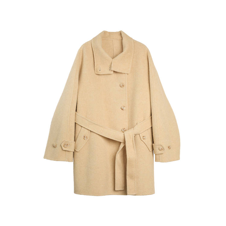 ELLE Coats Women's Lapel Moderate Straight Fit