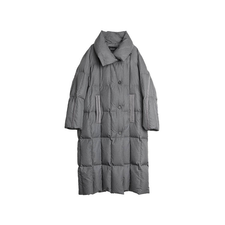 ELLE ELLE Down Jackets Women's Dark Gray Lapel Moderate