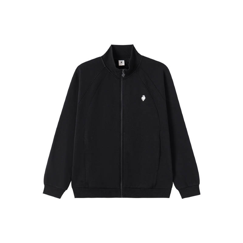 Le Coq Sportif Jackets Men's Dazzle Black Stand Collar Fleece Lined Other