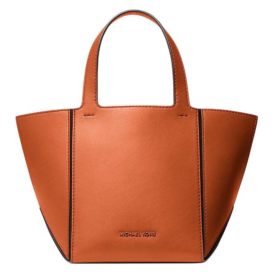 MICHAEL KORS Jordi Leather Handbag Small Women's Orange