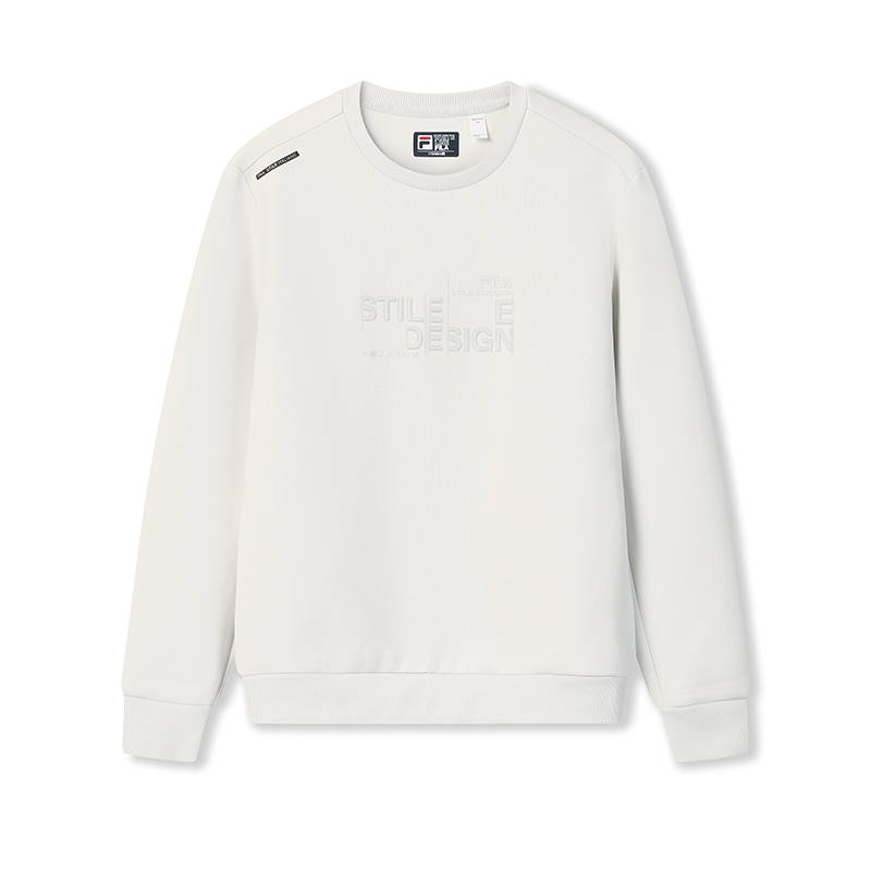 FILA WHITE Sweatshirt Men's Steam Gray