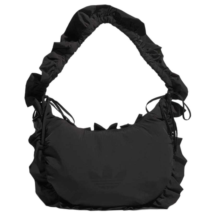 Adidas Originals RUFFLE Recycled Polyamide Shoulder Bag Large Women's Black