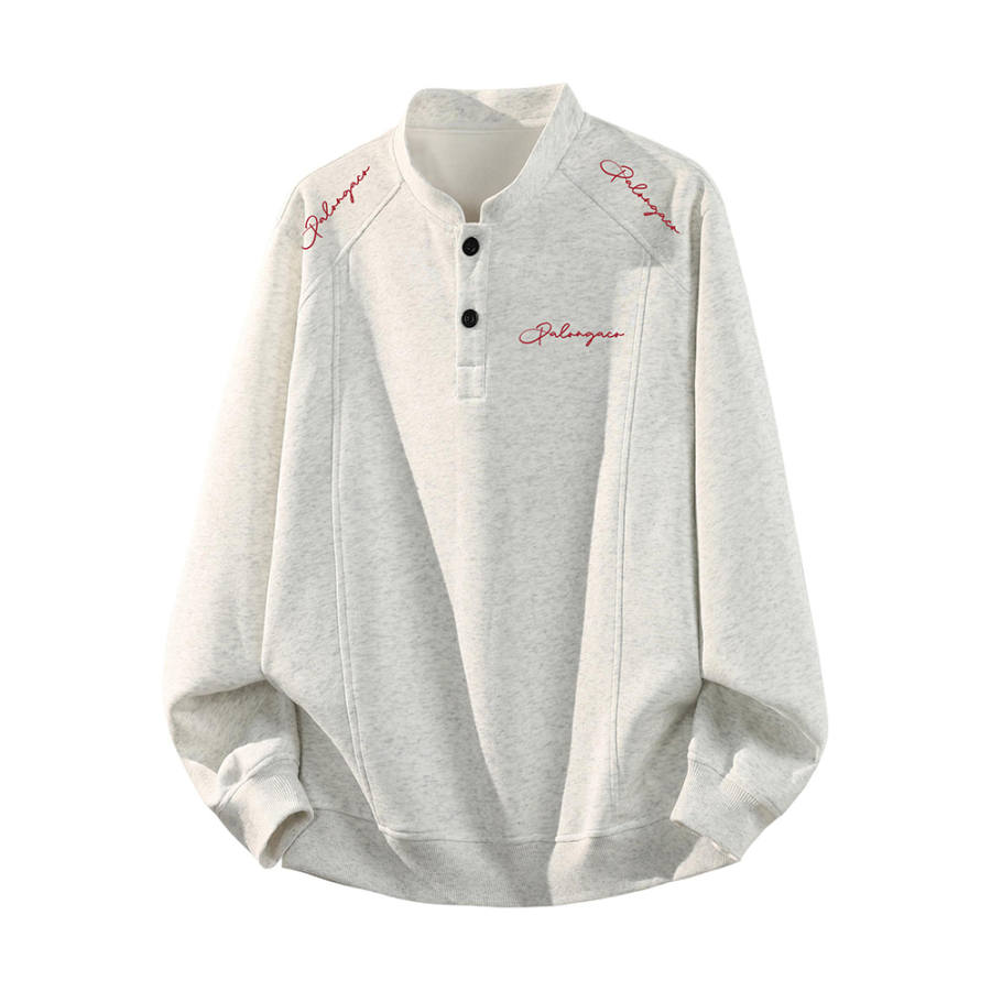 PAL ONGACO T Shirts Unisex Henry Collar Moderate Heavyweight
