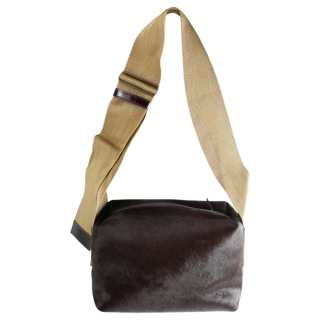 UMA WANG Leather Shoulder Bag Small Unisex Dark Red