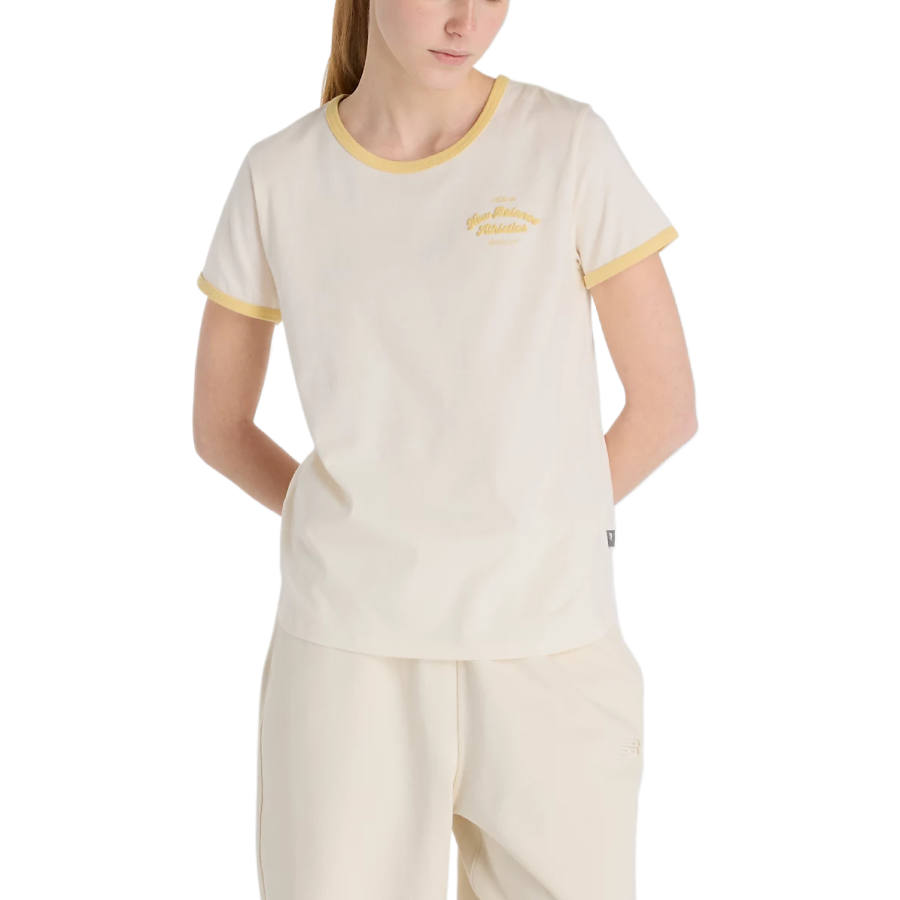 New Balance New Balance LINEAR HERITAGE Regular Sleeve T Shirt Women's