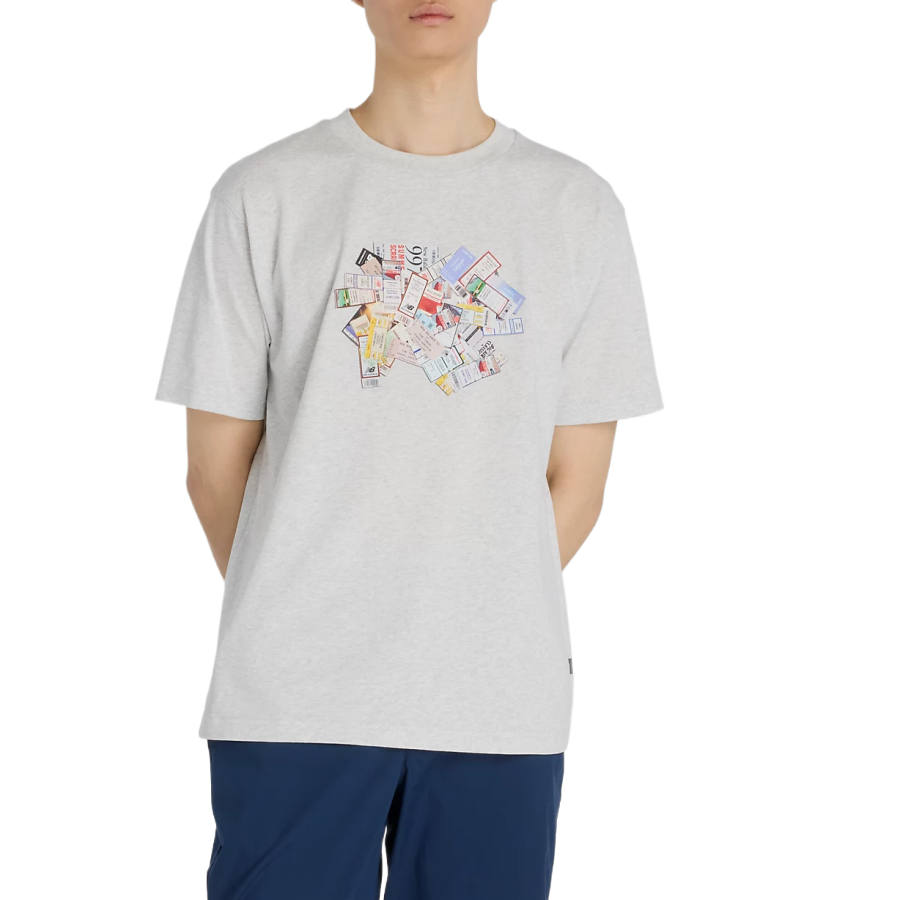 New Balance New Balance T Shirts Men's Heather Cool Gray Crew Neck