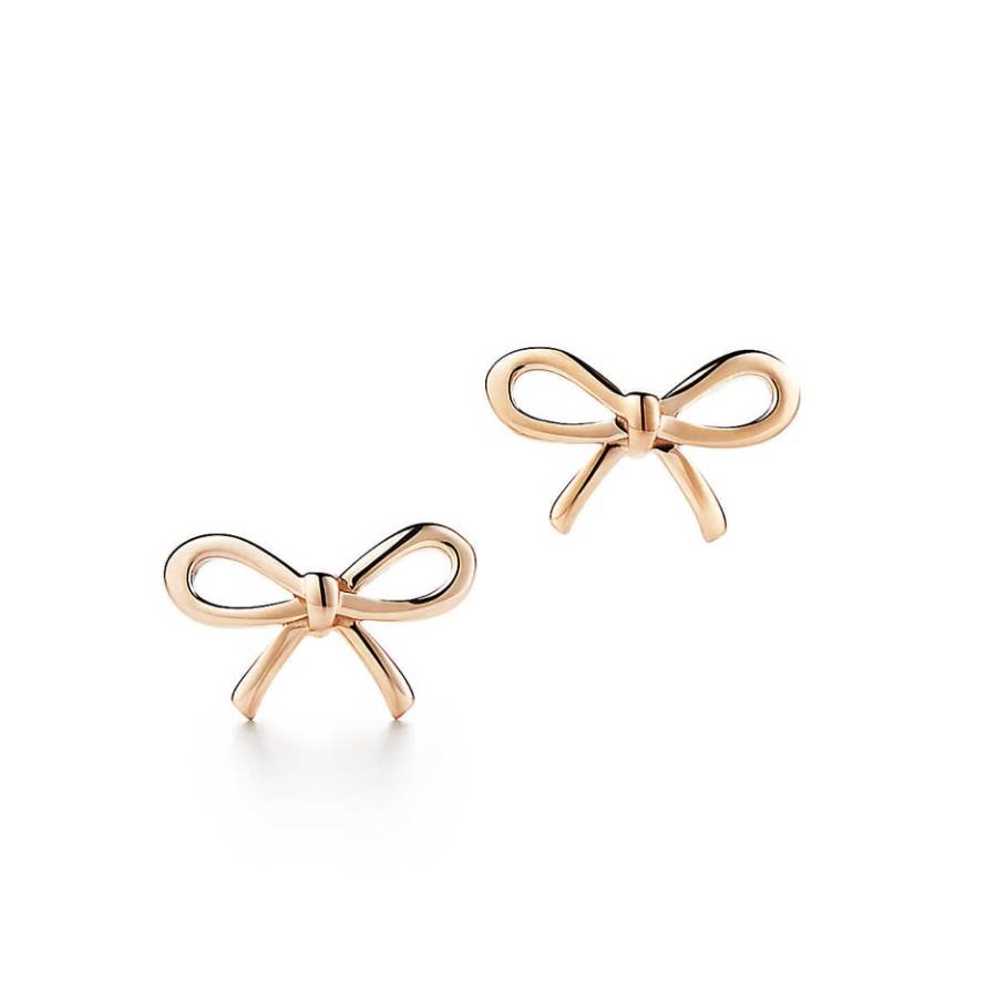 TIFFANY & CO. TIFFANY & CO. Pre-Owned 18kt Yellow Gold Bow Stud Earrings
