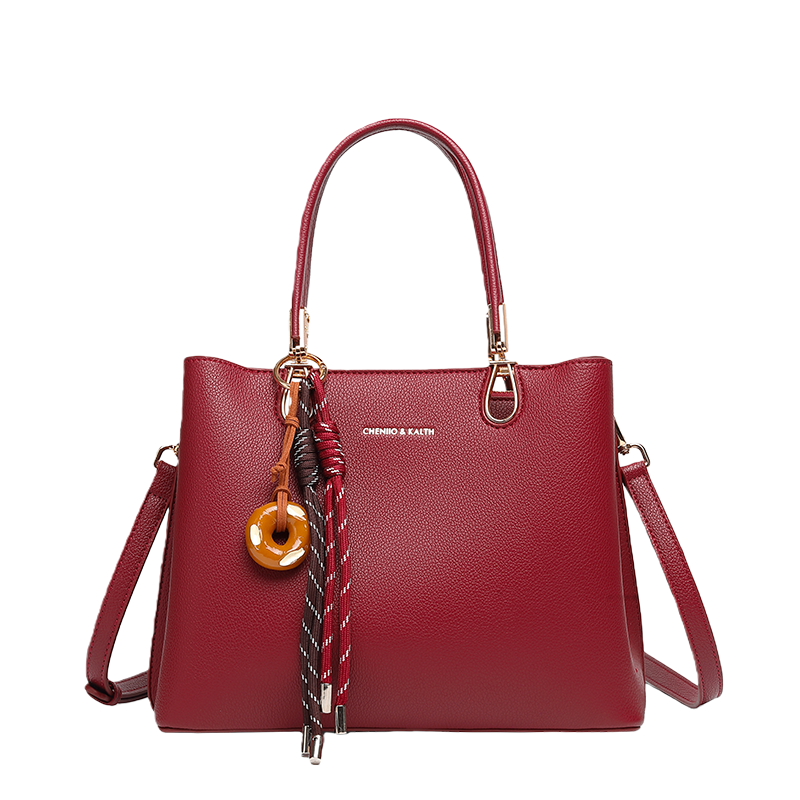 PAYOT Synthetic Leather Handbag Regular Women's Burgundy