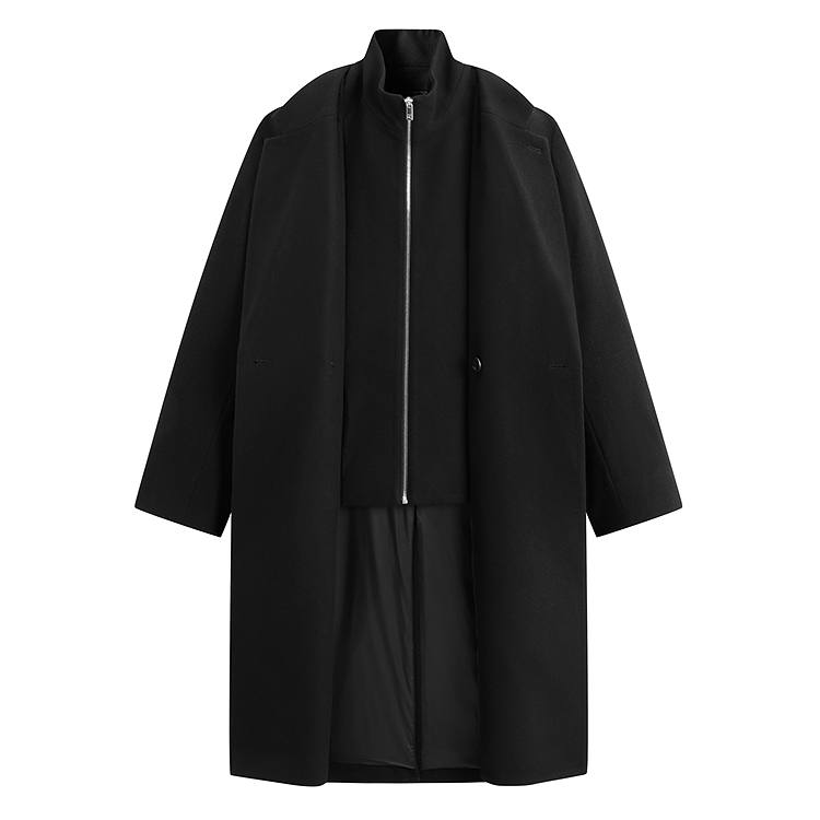 PEACEBIRD MEN Coats Men's Black 1 Moderate