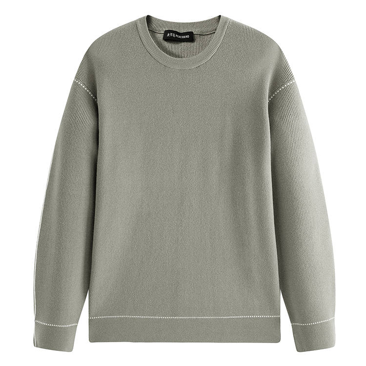 PEACEBIRD MEN Sweaters Men's Daybreak Rice 1 Crew Neck Moderate