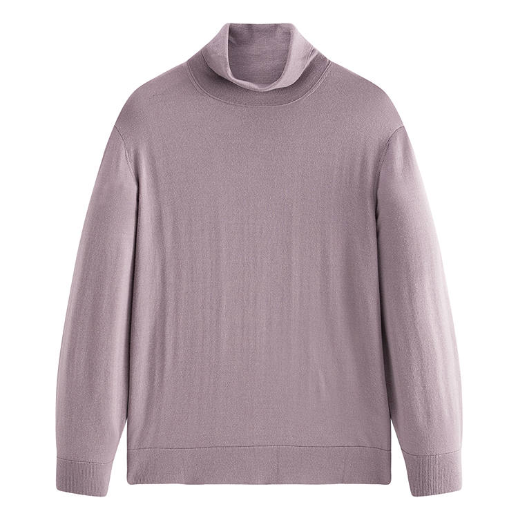PEACEBIRD MEN PEACEBIRD MEN Sweaters Men's Gothic Purple Turtleneck Moderate Base Layer