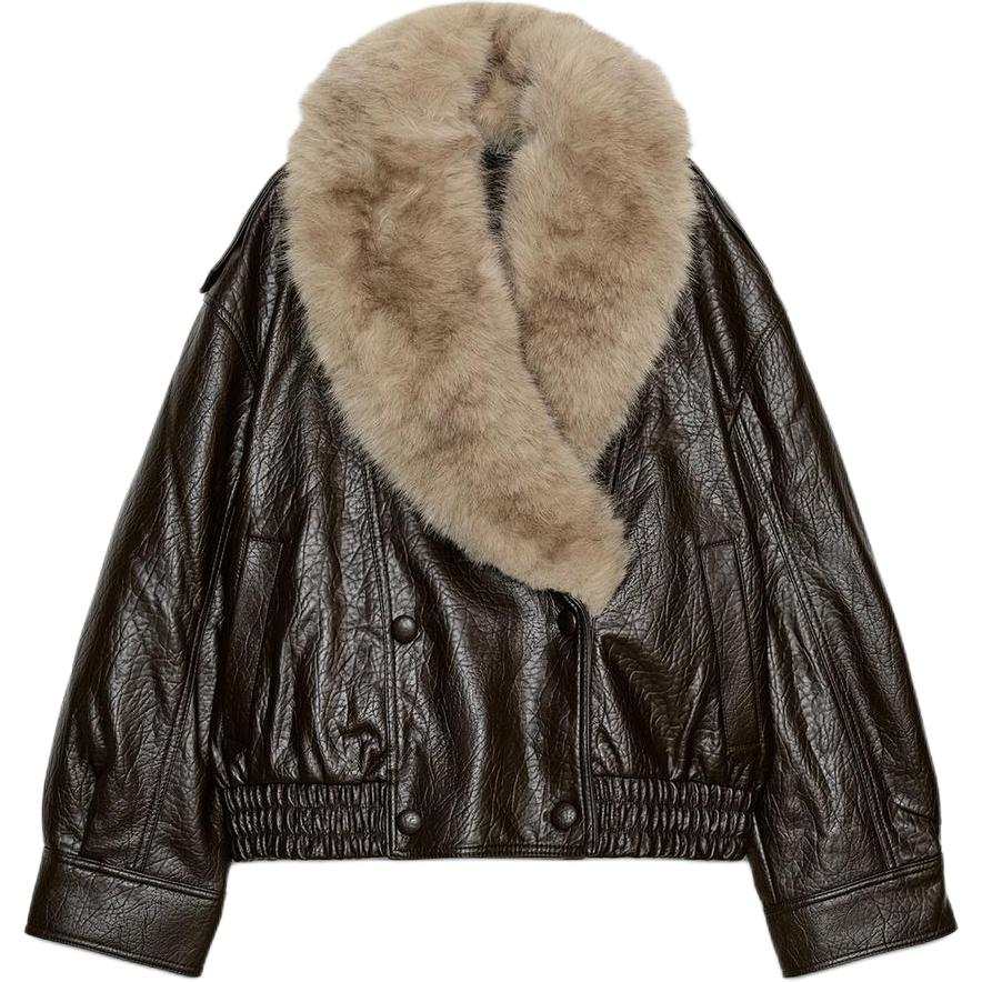 ZARA Jackets Women's Dark Brown Lapel Moderate Other