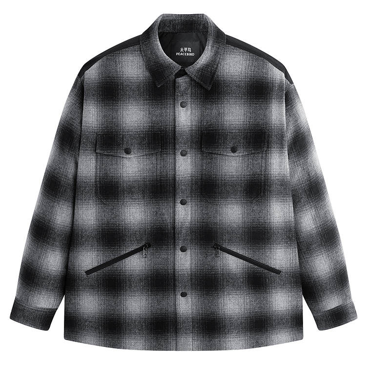PEACEBIRD MEN Jackets Men's Raven 1 Lapel Thickened Other