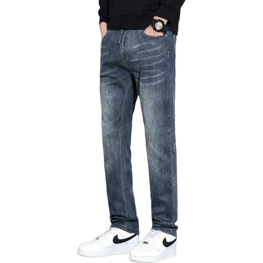 BALENO Jeans Men's Washed Color Moderate Straight Fit Pants