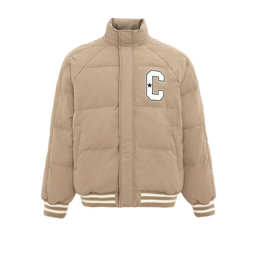 Converse Converse Down Jackets Unisex Khaki Stand Collar Moderate Other