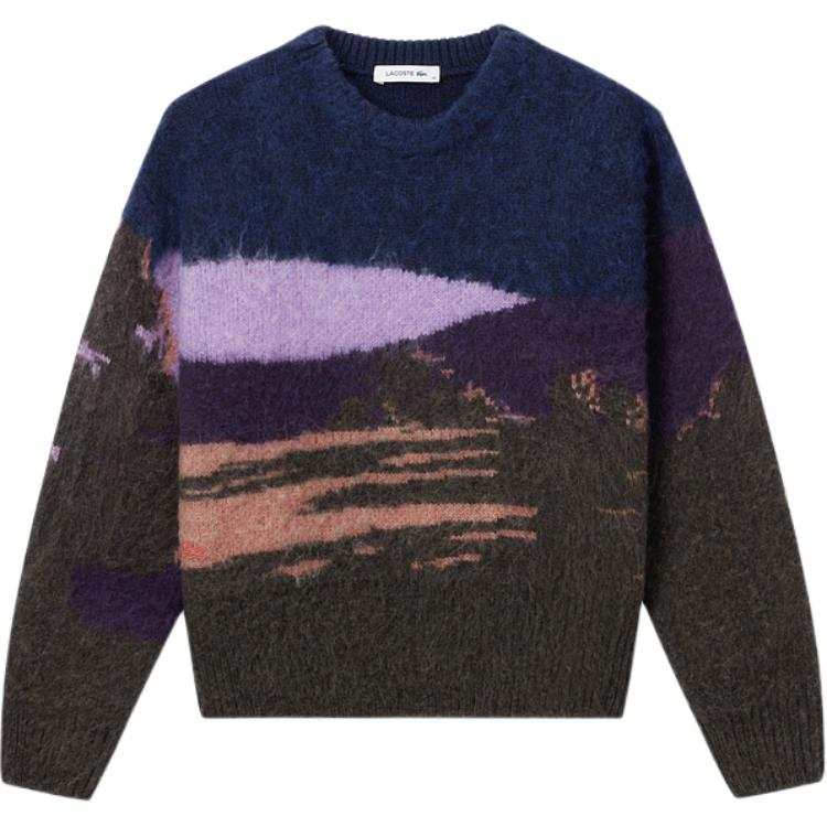 LACOSTE Knitwear Unisex ADI/Landscape Print Crew Neck Moderate